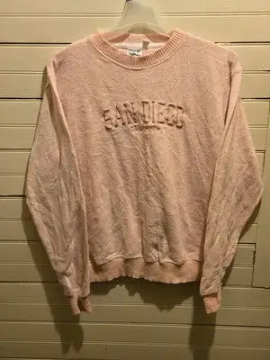 ESY Surf Co Sweatshirt Women’s L San Diego California Embroidered Pink Crewneck - Apparel