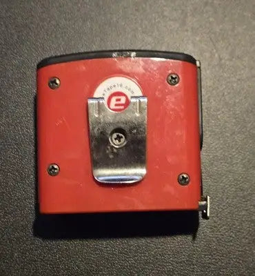 eTAPE16 Digital Tape Measure 16ft Red Handheld LCD In/cm Hold Memory Belt Clip - General Merchandise