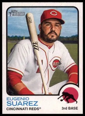 Eugenio Suarez 2022 Topps Heritage #27 Cincinnati Reds - Baseball Card Single