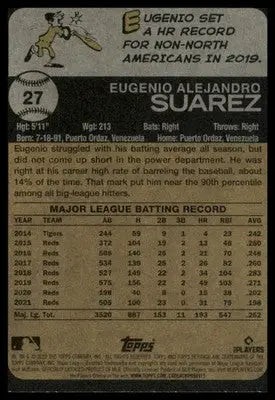 Eugenio Suarez 2022 Topps Heritage #27 Cincinnati Reds - Baseball Card Single