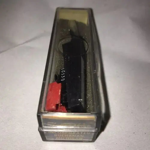 Black and red cartridge in clear case for EV 5053D Head Needle Stylus NOS