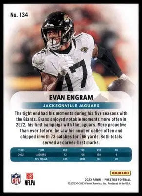 Evan Engram 2023 Panini Prestige #134 Jacksonville Jaguars