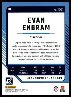 Evan Engram 2024 Donruss #152 Jacksonville Jaguars - Football Card Single