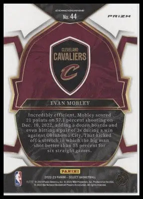 Evan Mobley 2022-23 Panini Select Green White Purple #44 Cleveland Cavaliers - Basketball Card Single
