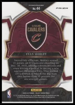Evan Mobley 2022-23 Panini Select Silver Prizms #44 Cleveland Cavaliers - Basketball Card Single