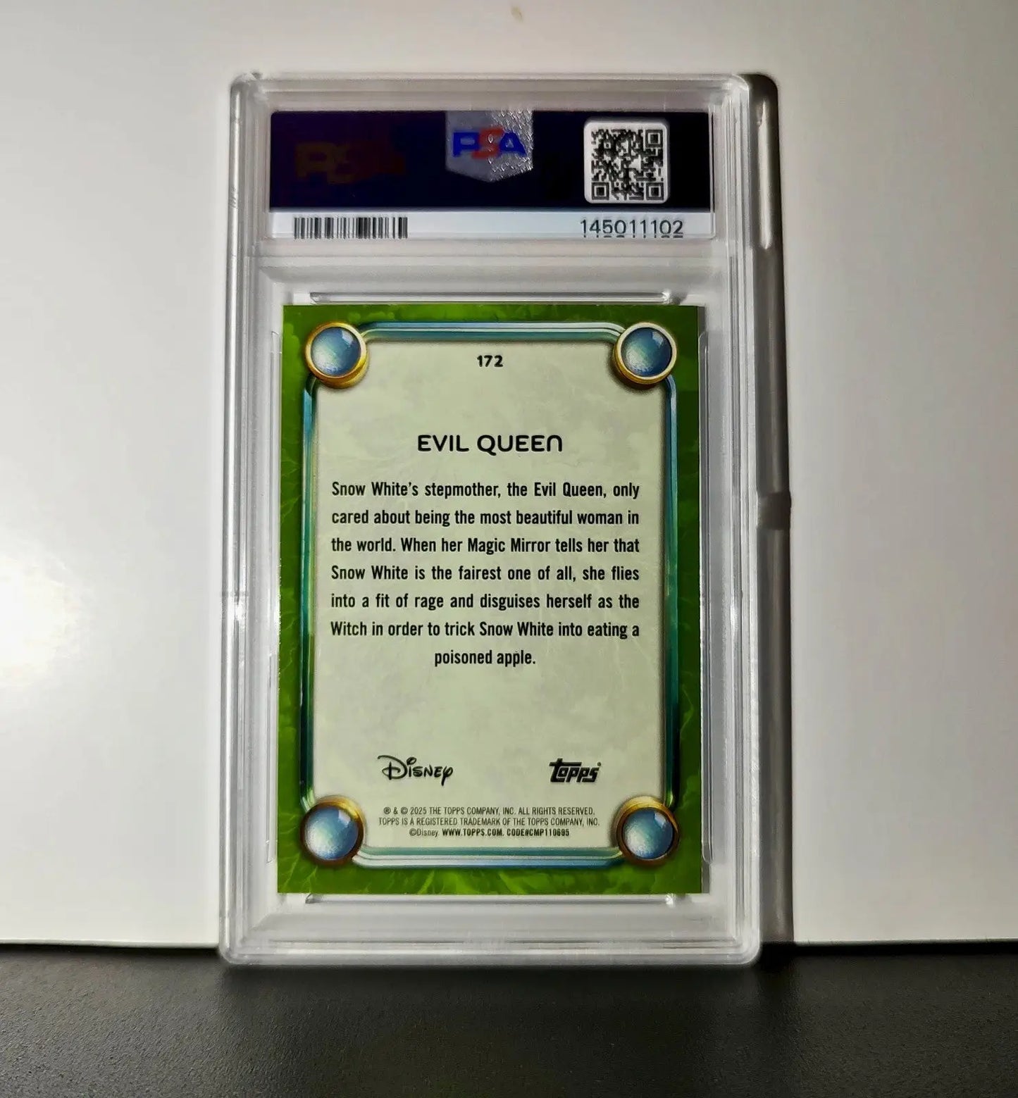 Evil Queen 2025 Topps Disney #172 Card Snow White and the Seven Dwarfs PSA 8 - Non-Sports Card Single