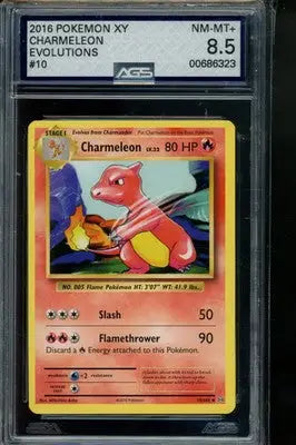 Evolutions Charmeleon #010 Pokemon AGS 8.5 - Pokémon Card Single