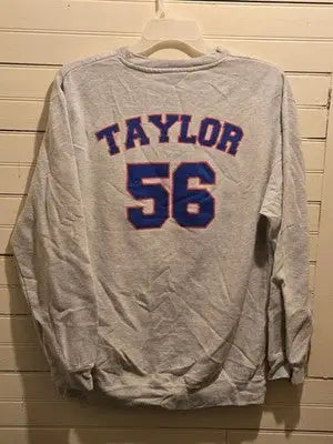 Exclusive Game Sweatshirt Mens XL Gray Taylor 56 Football Graphic Crewneck - Apparel