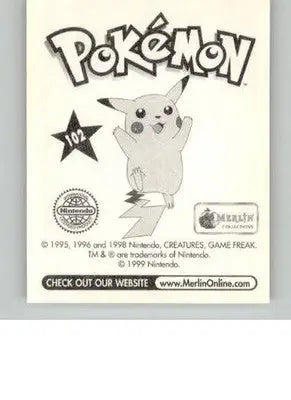 Exeggcute - 1999 Merlin Pokemon Stickers - #102 - Non_sport - Pokémon Card Single