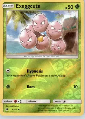 Exeggcute - SM - Crimson Invasion - Reverse Holo LP - #4/111 - Pokémon Card Single