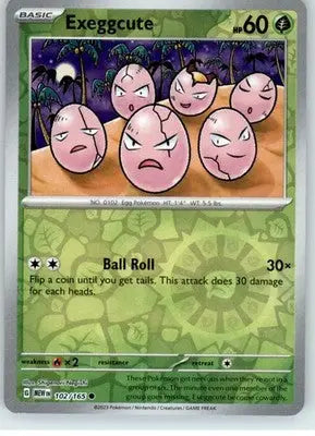 Exeggcute - SV: Scarlet & Violet 151 - Reverse Holo NM - #102/165 - Pokémon Card Single