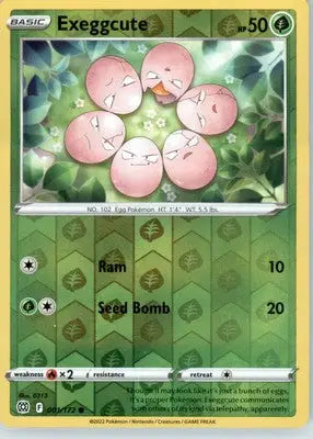 Exeggcute - SWSH09: Brilliant Stars - Reverse Holo LP - #001/172 - Pokémon Card Single