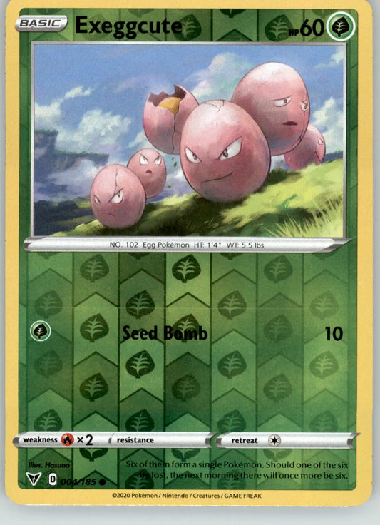 Exeggcute - Vivid Voltage - 004/185 - Reverse Holo LP Pokemon - Pokémon Card Single