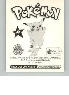 Exeggutor - 1999 Merlin Pokemon Stickers - #103 - Non_sport - Non-Sports Card Single