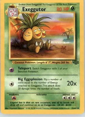 Exeggutor - Jungle - 35/64 - Unlimited MP - Pokémon Card Single