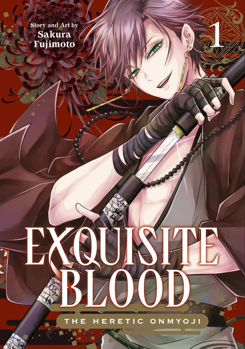Exquisite Blood The Heretic Onmyoji 01 manga volume with male character and Japanese motifs