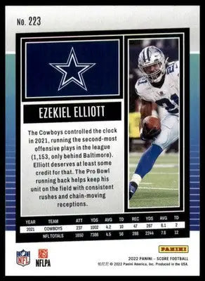 Ezekiel Elliott 2022 Score #223 Dallas Cowboys - Football Card Single