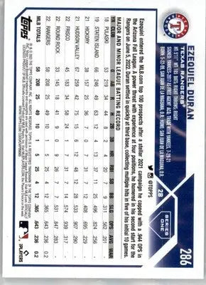 Ezequiel Duran - 2023 Topps - #286 - Baseball - Baseball Card Single