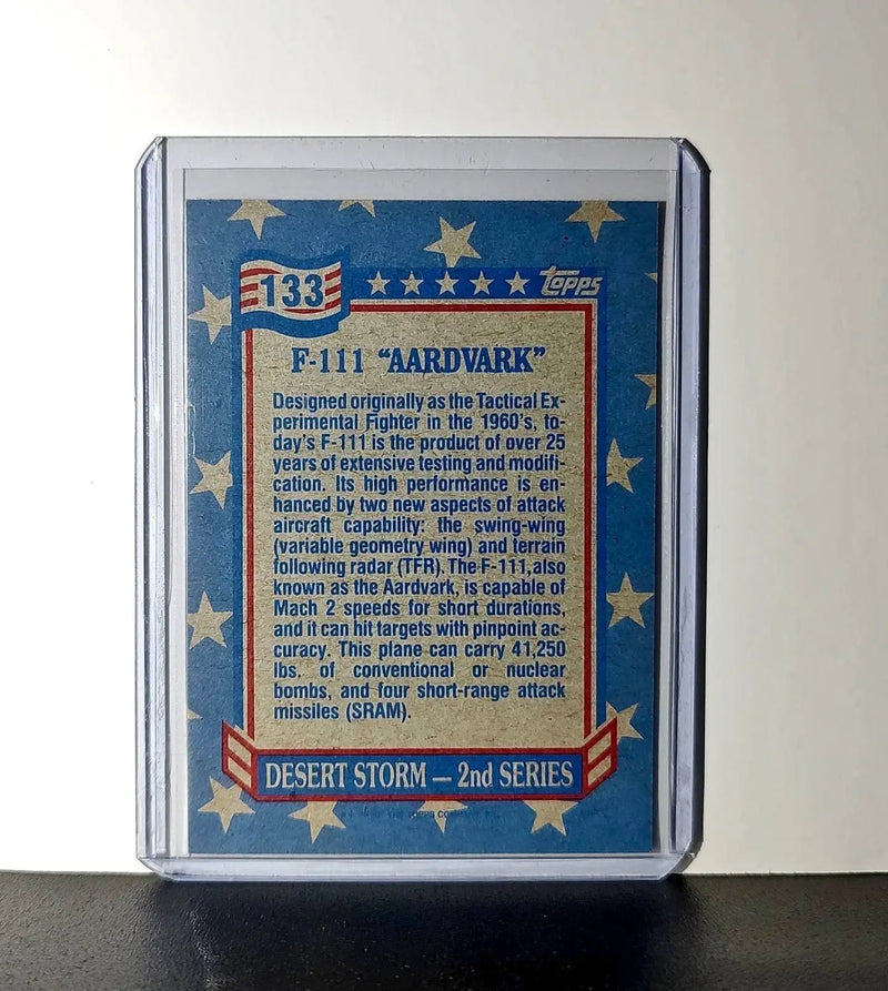 F-111 Aardvark 1991 Topps Desert Storm #133 Card