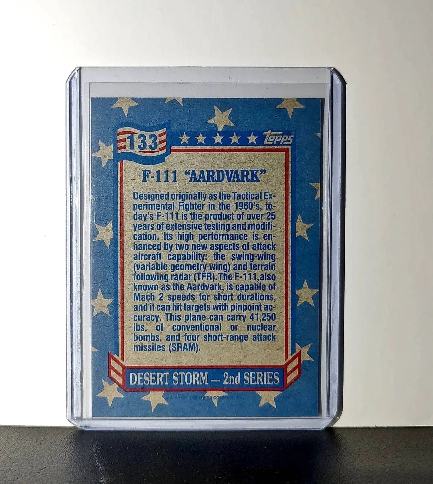 F-111 Aardvark 1991 Topps Desert Storm #133 Card - Non-Sports Card Single