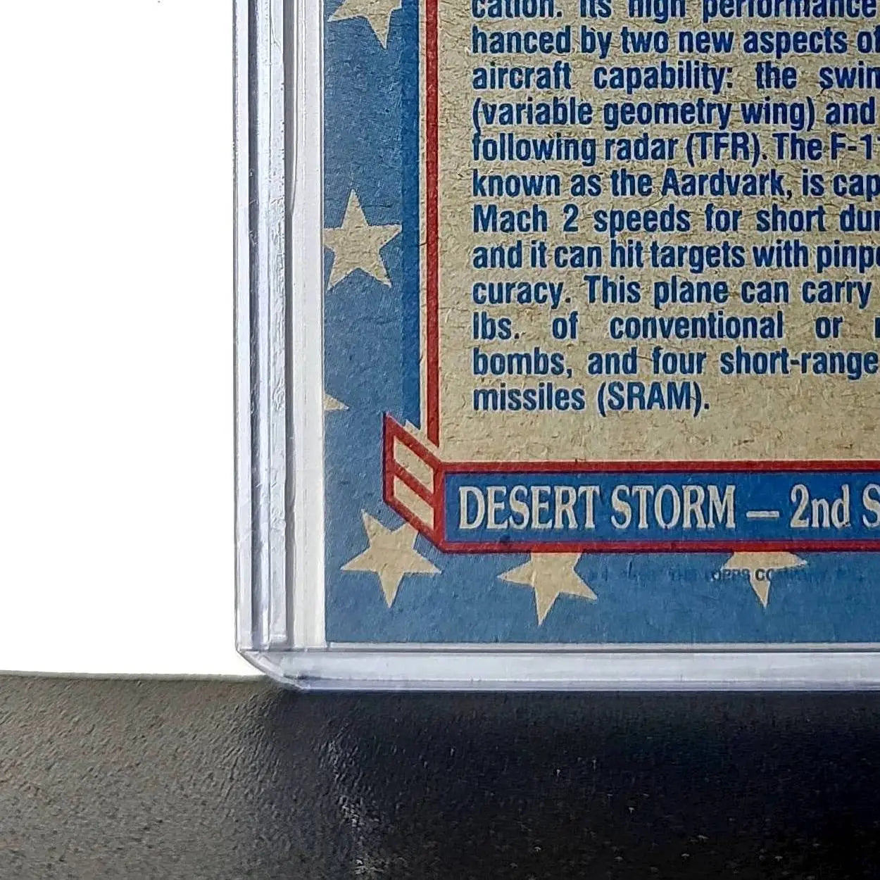 F-111 Aardvark 1991 Topps Desert Storm #133 Card - Non-Sports Card Single