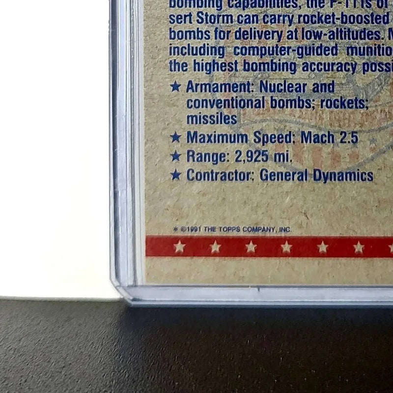 F-111 Bombers 1991 Topps Desert Storm #36 Card