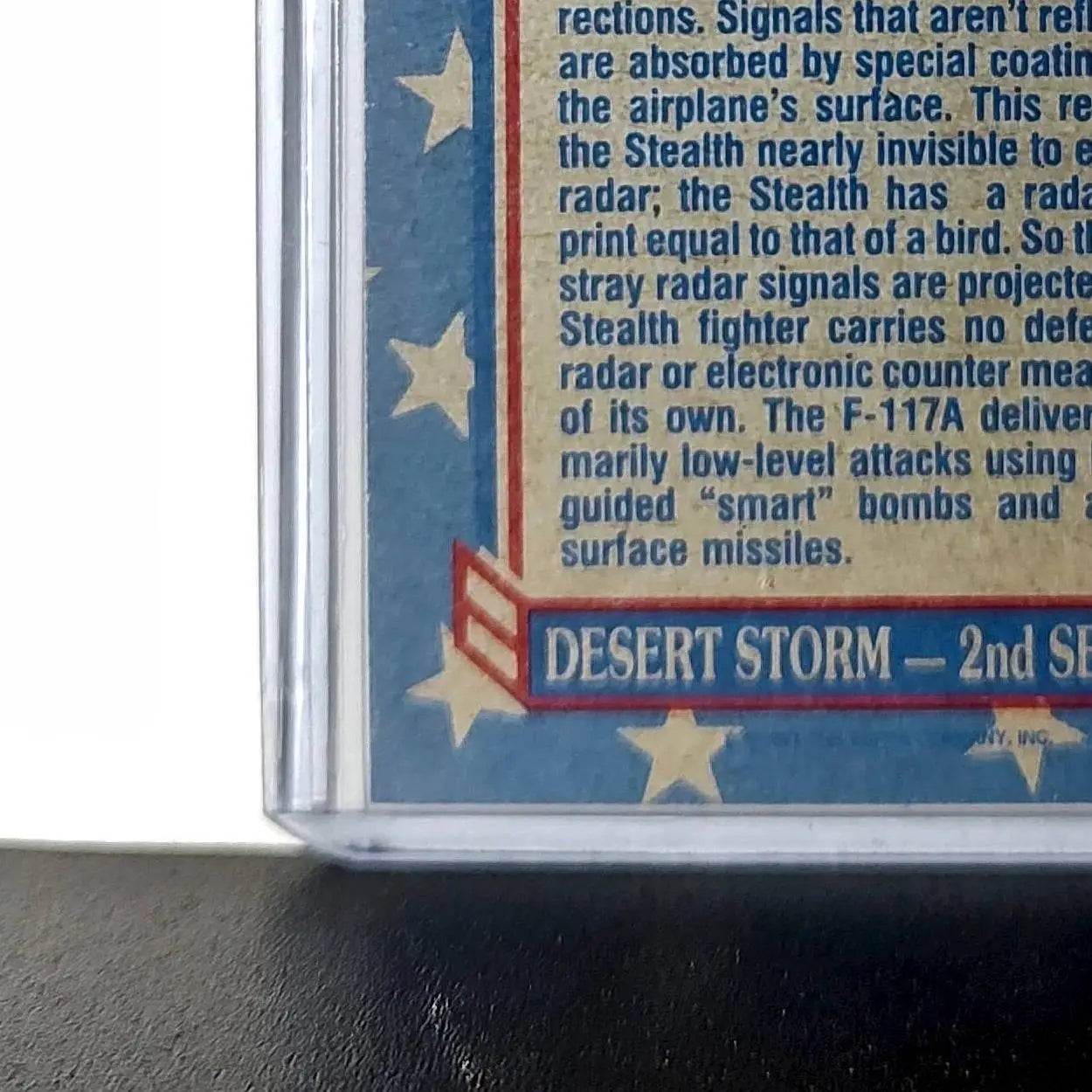 F-117A Stealth Fighter 1991 Topps Desert Storm #119 Card - Non-Sports Card Single
