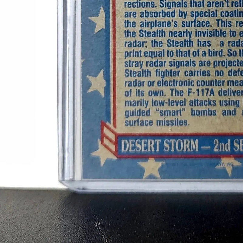 F-117A Stealth Fighter 1991 Topps Desert Storm #119 Card - Non-Sports Card Single
