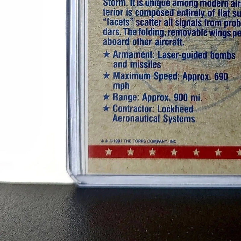 F-117A Stealth Fighter 1991 Topps Desert Storm #21 Card - Other