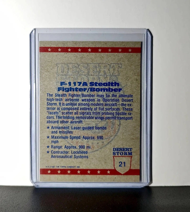 F-117A Stealth Fighter 1991 Topps Desert Storm #21 Card - Other