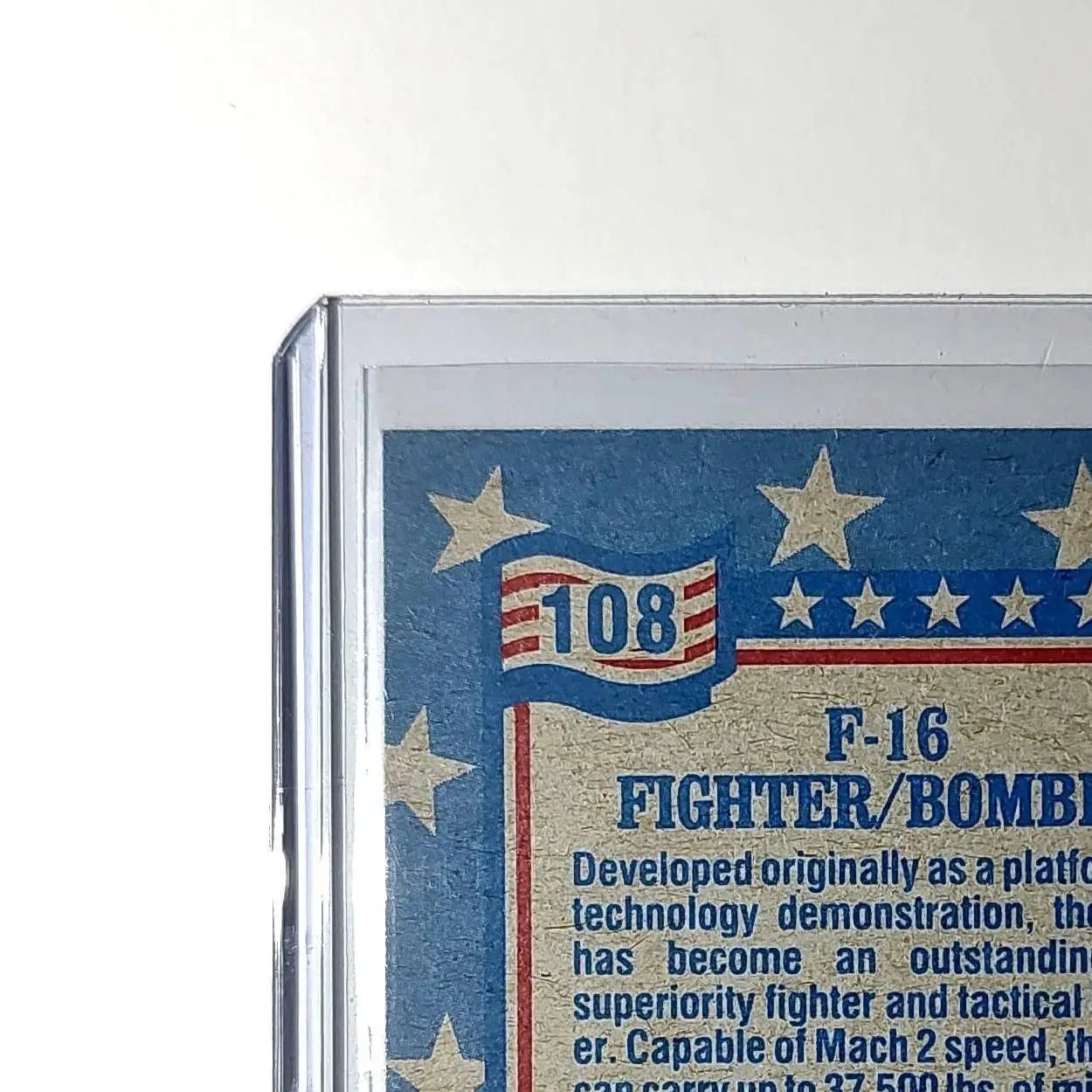 F-16 Fighter/Bomber 1991 Topps Desert Storm #108 Card - Non-Sports Card Single