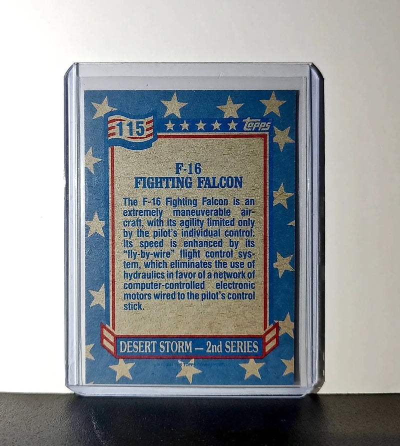 F-16 Fighting Falcon 1991 Topps Desert Storm #115 Card