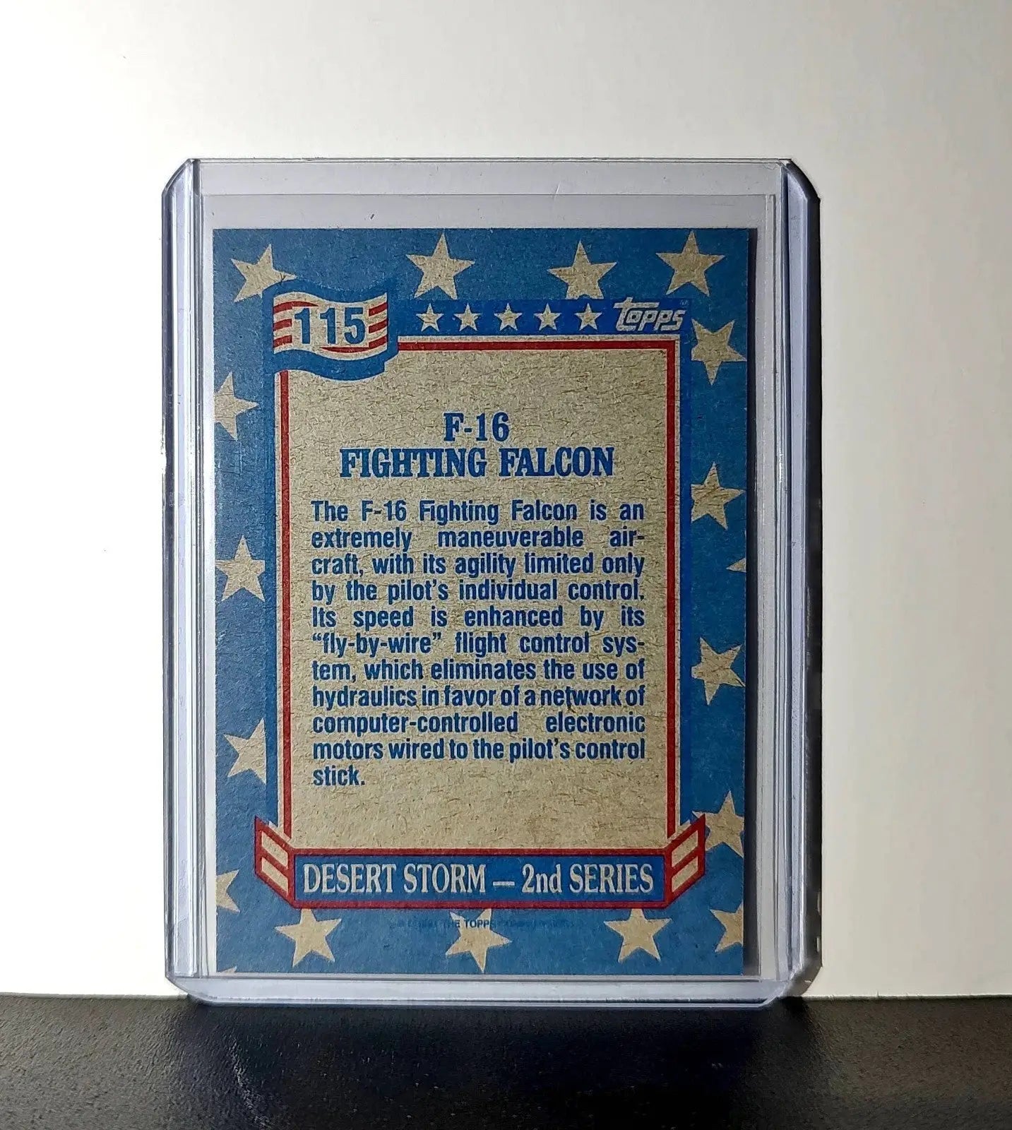 F-16 Fighting Falcon 1991 Topps Desert Storm #115 Card - Non-Sports Card Single