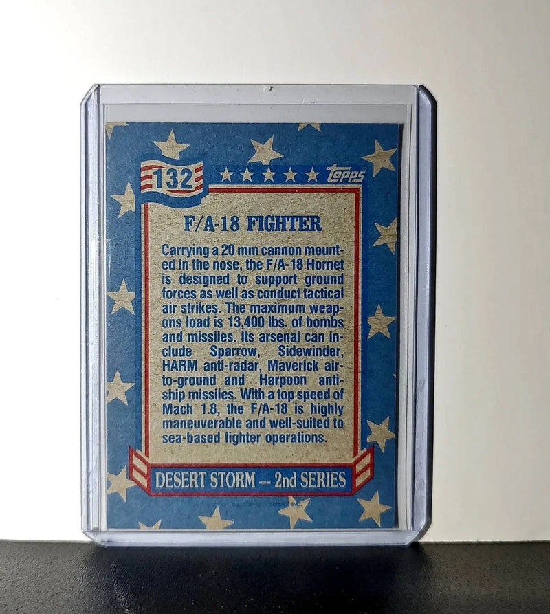 F/A-18 Fighter 1991 Topps Desert Storm #132 Card - Non-Sports Card Single