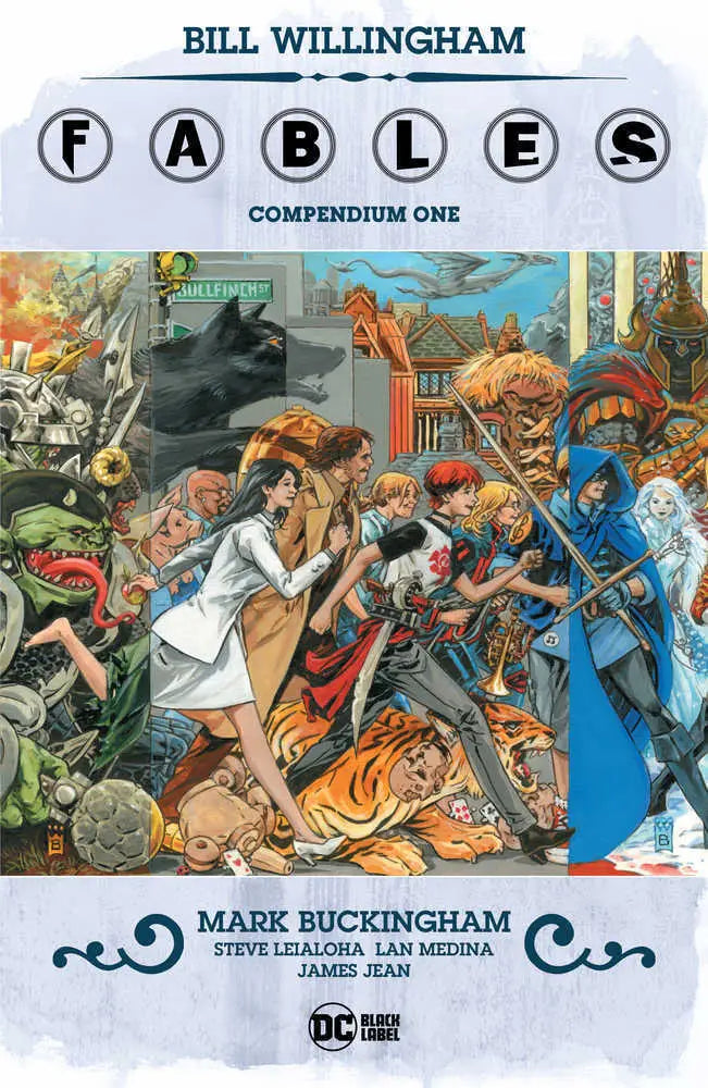 Fables Compendium Volume 01 comic book cover featuring Eisner Award-winning art