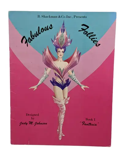 Fabulous Follies book by Judy M Johnson with showgirl cover in good condition