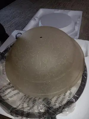 Fairview 3-Light Heritage Bronze Bowl Pendant with Water Patterned Glass Shade - Other