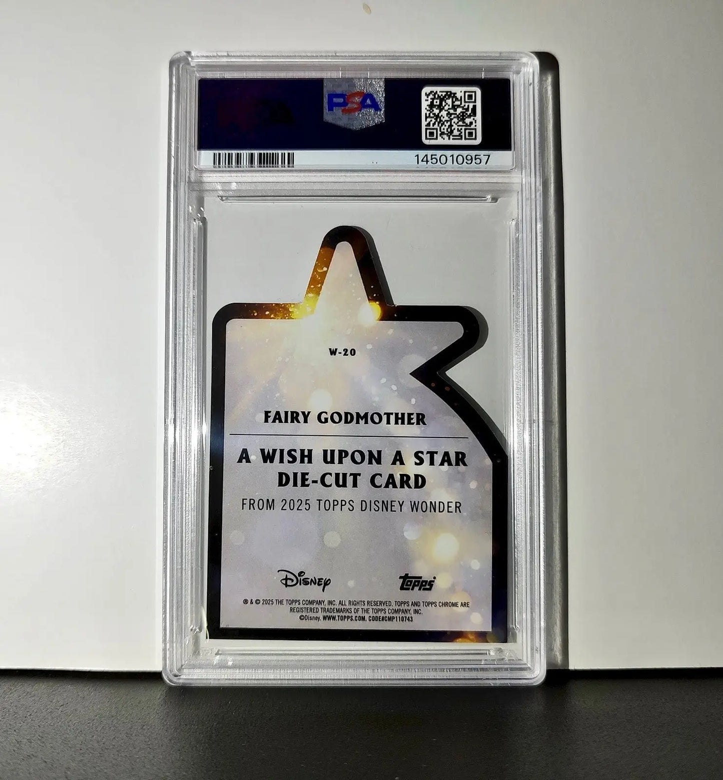 Fairy Godmother 2025 Topps Chrome Disney #W-20 Wish Upon A Star Die Cut PSA 9 - Non-Sports Card Single