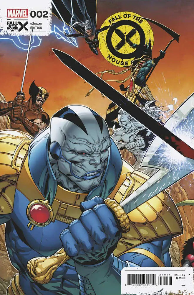 Comic book cover of Apocalypse with X-Men logo for Fall Of The House Of X 2 variant