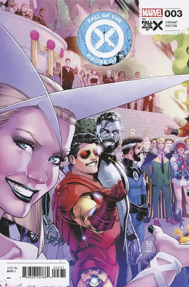 Comic book cover of Fall Of The House Of X #3 with X-Men and Powers of X logo
