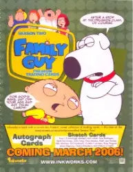 DVD cover of Family Guy Season 2 on Family Guy sell sheet featuring cartoon characters
