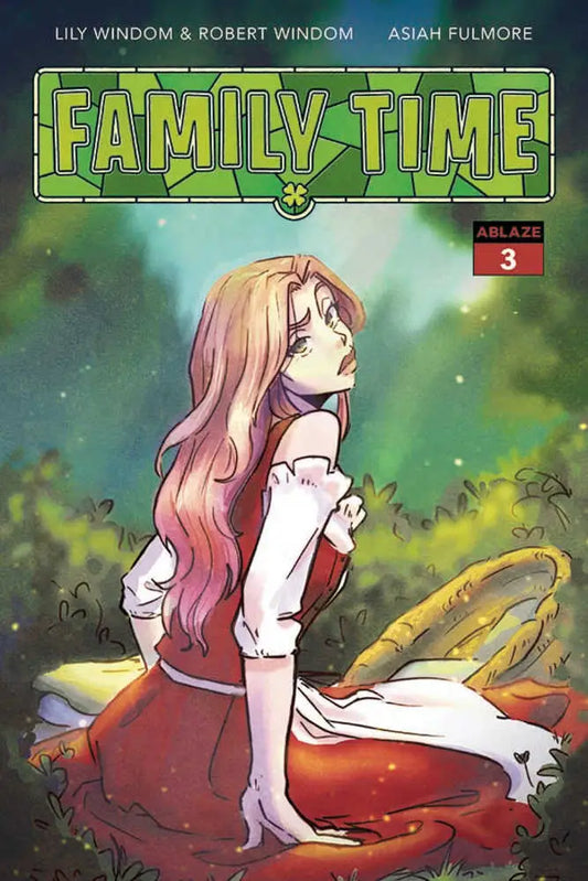 Comic book cover art by Asiah Fulmore featuring a young woman on a giant mushroom