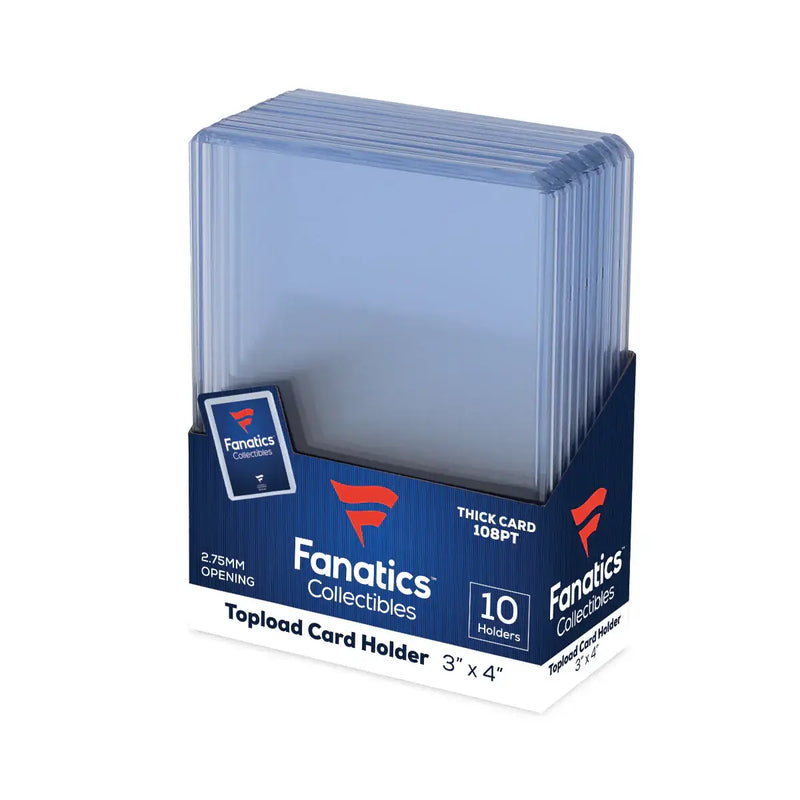Fanatics Collectibles 108pt Thick Card Top Loader - 10 Count - Card Supplies