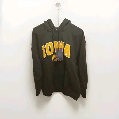 Fanatics Large Iowa Sweatshirt Hoodie Black NWT - Apparel