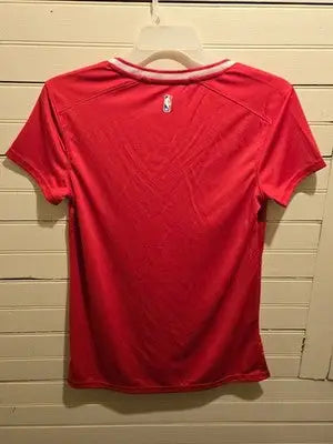 Fanatics NBA Jersey Womens M Red V Neck Short Sleeve Athletic Top Performance - Apparel