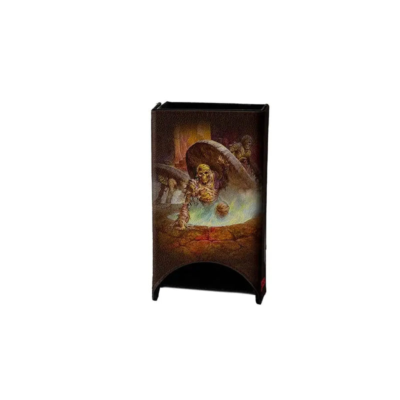 Fanroll Dungeons & Dragons Masterworks Dice Tower featuring a skeleton cauldron scene