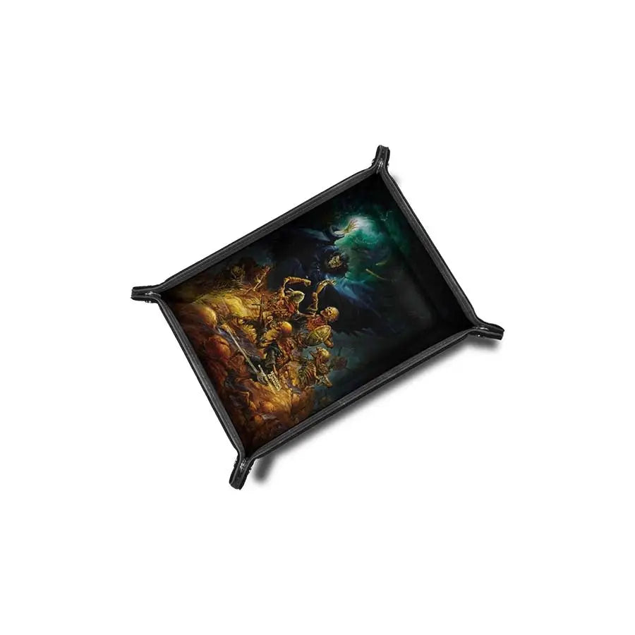 Fanroll Dungeons Dragons Masterworks Series dice tray with fantasy art design