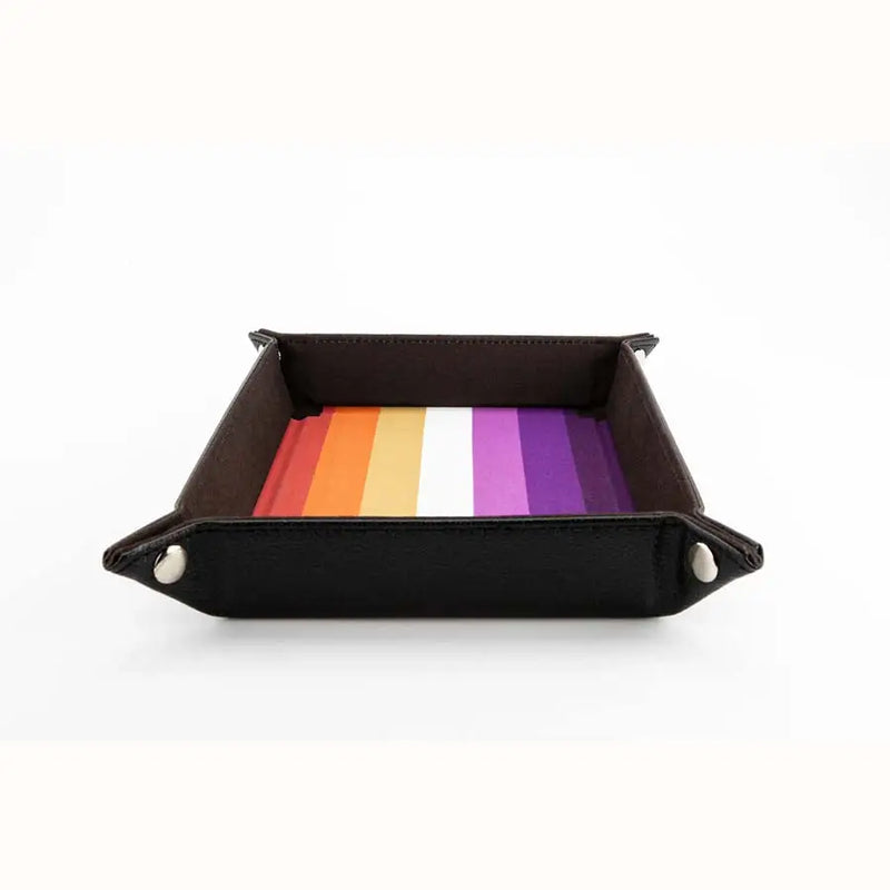 Fanroll Pride Fold Up Velvet Dice Tray - Lesbian Flag - General Merchandise
