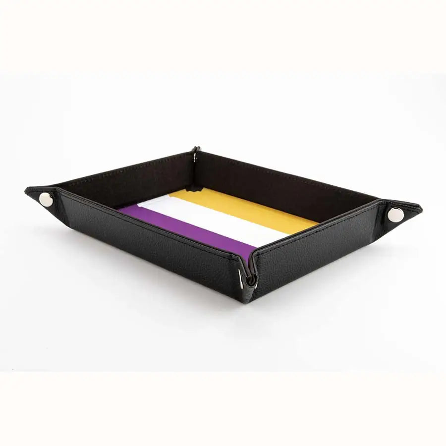 Fanroll Pride Fold Up Velvet Dice Tray - Nonbinary Flag - General Merchandise