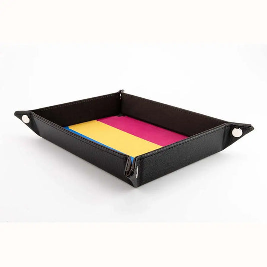 Fanroll Pride Fold Up Velvet Dice Tray - Pansexual Flag - General Merchandise